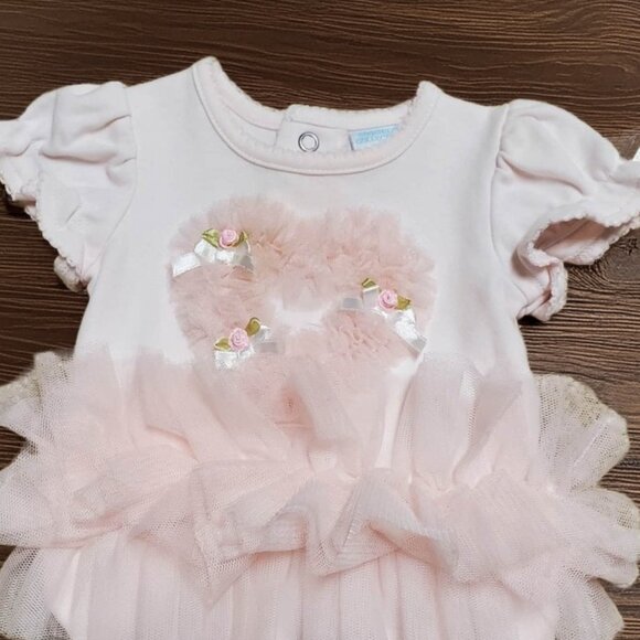 Edgehill Collection Pink Heart Tutu Bodysuit Size 3m Girls - Picture 2 of 4